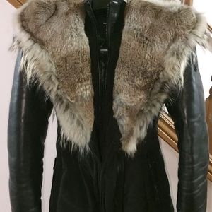 RUDSAK “Grace” Down Jacket with leather Sleeves